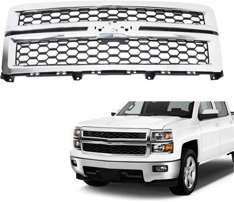 Amazon Waltyotur Chrome Front Bumper Upper Honeycomb Grille