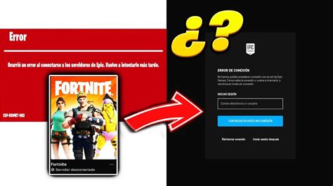 Servidor Desconectado en Fortnite ERROR al INICIAR SESIÓN en EPIC
