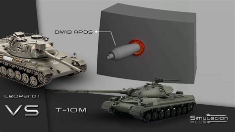 Leopard 1 Vs T 10m 105mm Dm13 Apds Armour Penetration Simulation