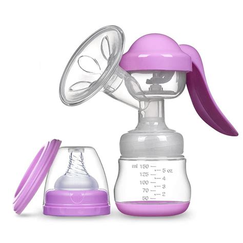 Manual Breast Pump with Soft Silicone Massaging Breast Shield ...