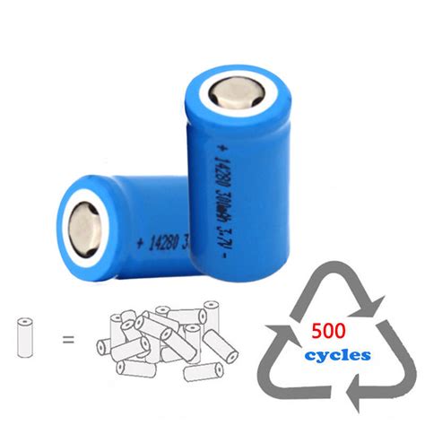 Rechargeable Lithium Ion Battery 14280 37v 300mah 280mah Cylindrical