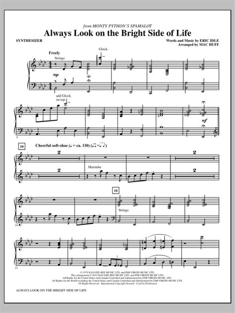 Always Look On The Bright Side Of Life Synthesizer Sheet Music Mac