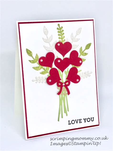 scrimpingmommy: Beautiful bouquet Valentines card