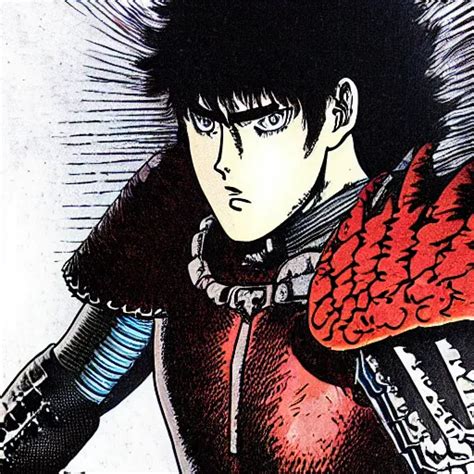 An Up Close Ultra Detailed Panel From Berserk Of Guts Stable Diffusion