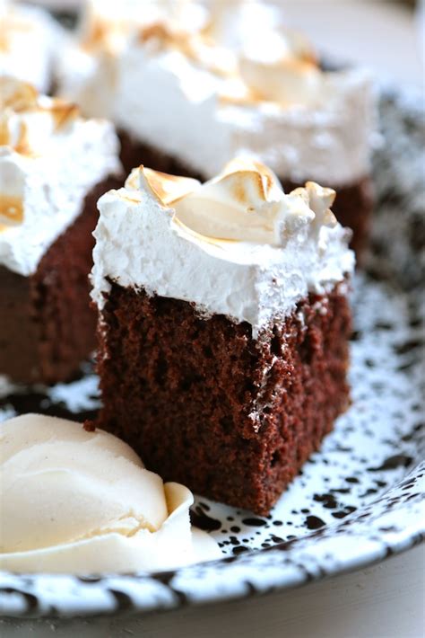 Chocolate Cake With Marshmallow Frosting Homemade Home