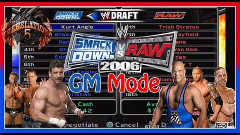 Wwe Smackdown Vs Raw 2006 Gm Mode Draft Day Episode 1 Youtube