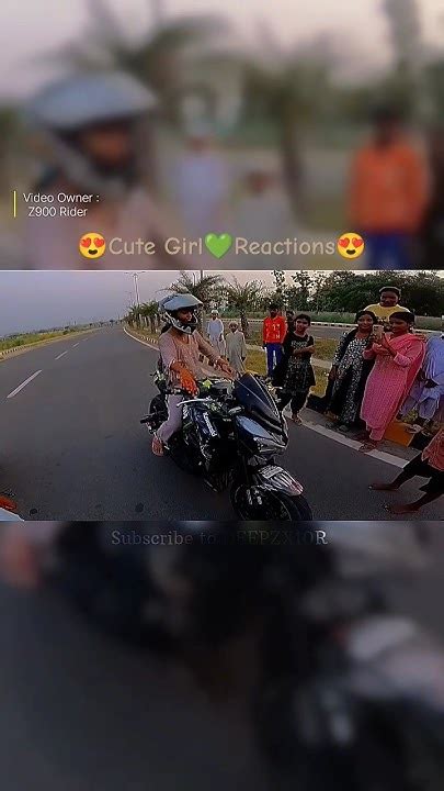 🥰cute Girl Photoshoot On Kawasaki Z900📸 Cute Girl Reactions😍 Shorts Z900rider Ytshorts