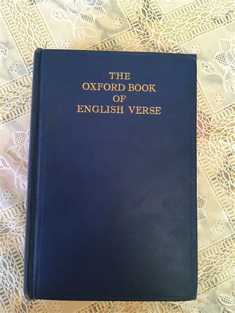 The Oxford Book of English Verse 1250-1918 | Etsy