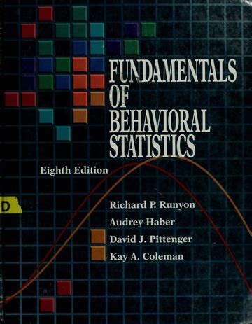 Fundamentals Of Behavioral Statistics Runyon Richard P Free