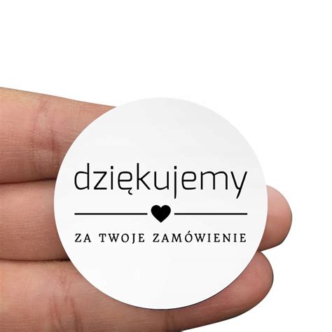 Naklejki Dzi Kujemy Za Zam Wienie Okr G E Szt Sklepy