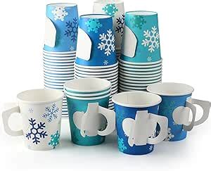 Amazon Sliner Pcs Christmas Disposable Paper Cups With Handles