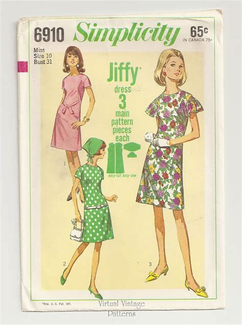 Simplicity Jiffy Dress Pattern Virtual Vintage