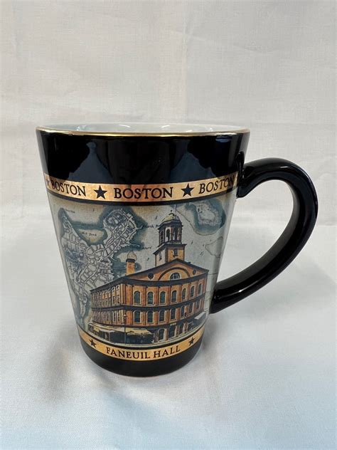 Golden Boston Monuments Mug Boston Tea Party Museum T Shop