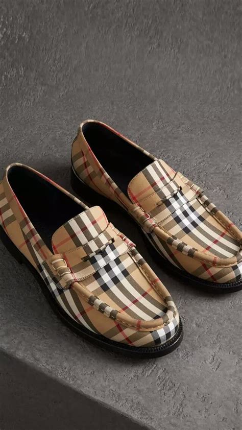 Burberry Vintage Check Cotton Loafers