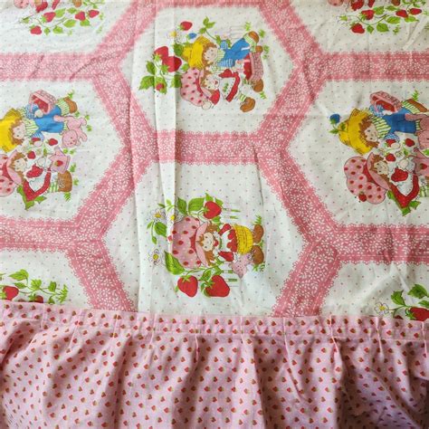 Vintage 1980s Strawberry Shortcake Twin Bed Canopy Fabric Absolutely