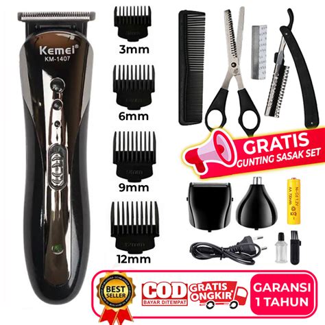 Jual KEMEI Trimmer Portable 3 In 1 Clipper Alat Mesin Cukur Rambut