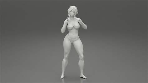 Attractive Sexy Woman In Bikini With Short Hair D Model D Printable