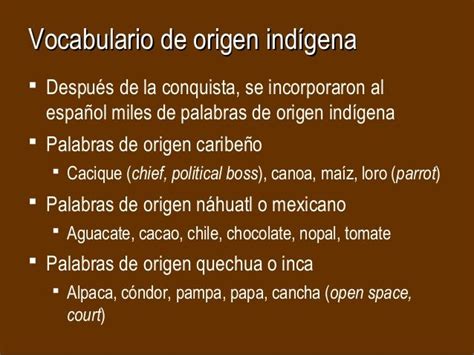 Palabras De Origen Indigena En Espanol NBKomputer