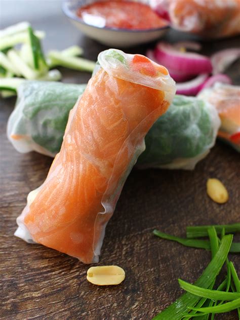 Fresh Homemade Smoked Salmon Rice Paper Rolls My Emerald Kitchen