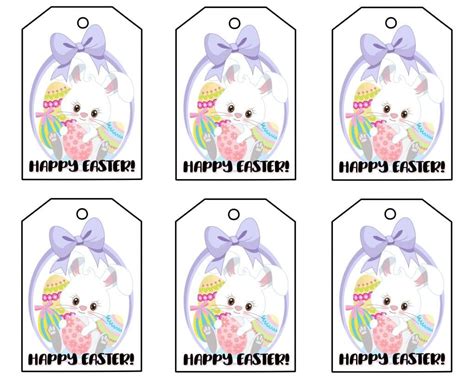 Adorable Free Printable Easter Gift Tags