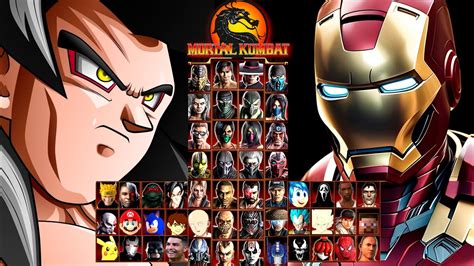 MORTAL KOMBAT 9 GUKU SSJ4 IRON MAN HARD TAG LADDER GAMEPLAY