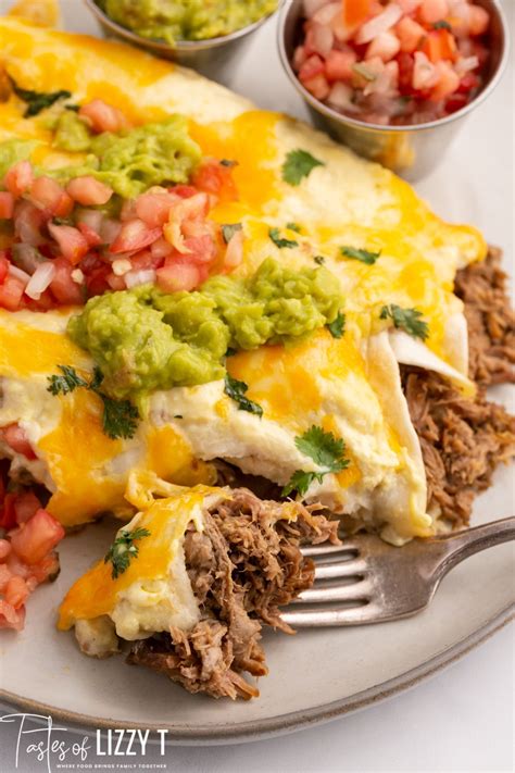 Shredded Beef Enchiladas Casserole Tastes Of Lizzy T