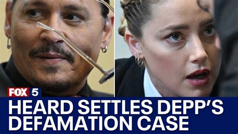 Amber Heard Settles Johnny Depps Defamation Case Fox 5 Dc Youtube