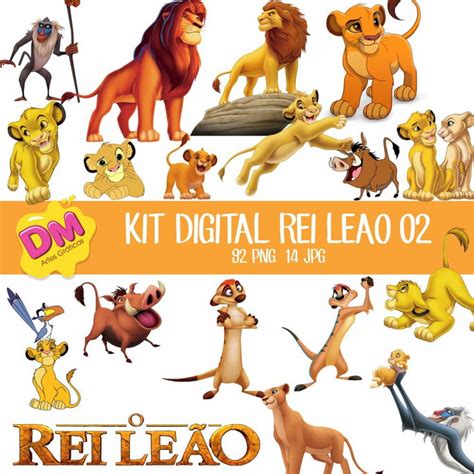 Kit Digital Rei Leão Elo7 Produtos Especiais