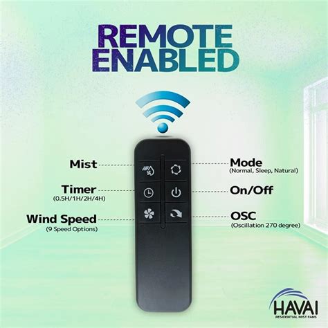 Havai Blu X Bldc Mist Pedestal Fan Remote And Touch Lalithatraders