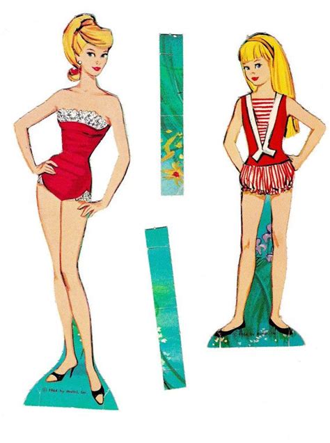 Barbie And Skipper Paperdolls Barbie Paper Dolls Barbie Skipper