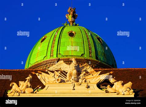 Dome And Sculpture Of Triumphant Eagle Hofburg Palace At Michaelerplatz