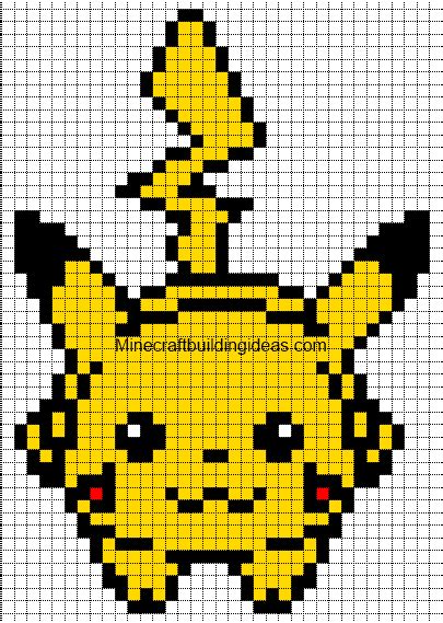 Simple Pikachu Minecraft Pixel Art