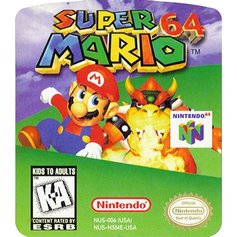 Label Etiqueta Adesiva Para Restauração De Cartucho De Nintendo 64 A