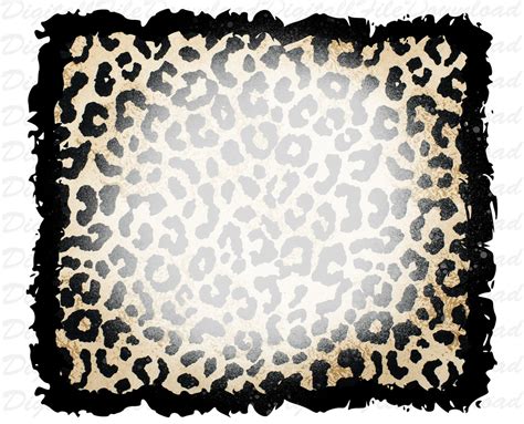 Distressed Leopard Background With Bleach Effect Png Black Etsy