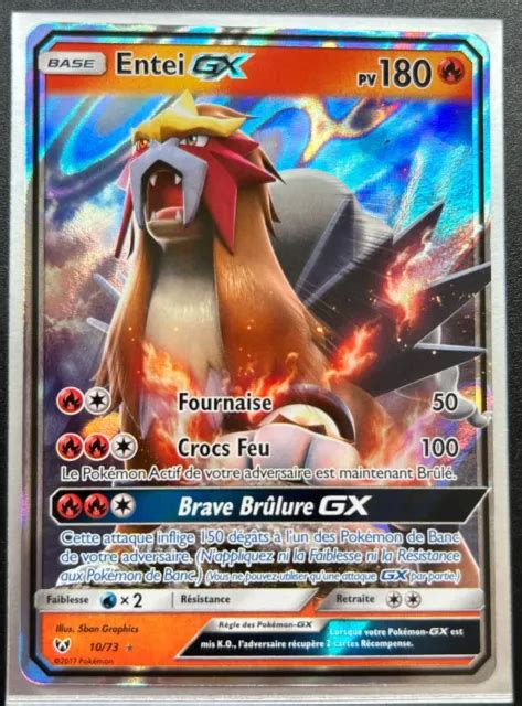 Carte Pokemon Entei Gx Soleil Et Lune L Gendes Brillantes Sl