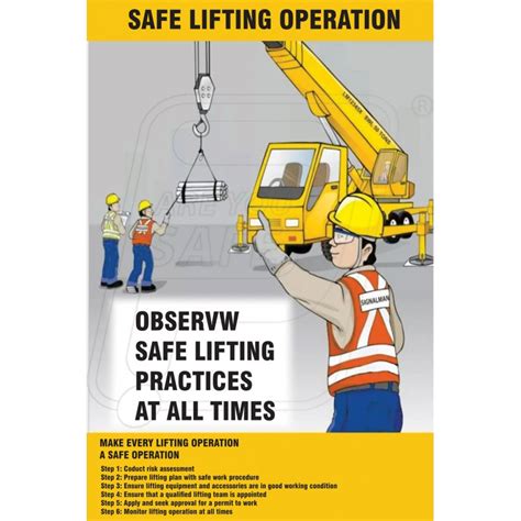 Crane Lifting Safety Posters K3LH