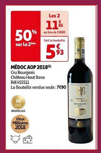 Promo M Doc Aop Cru Bourgeois Ch Teau Haut Bana Chez Auchan