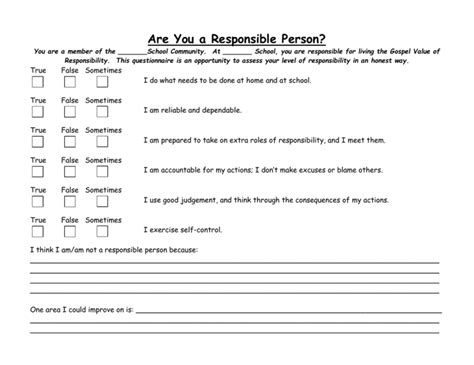 Are You a Responsible Person?