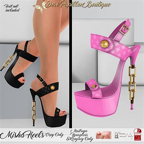 Second Life Marketplace Dpb Misha Heels Hot Pink Maitreya Hourglass And Legacy Only