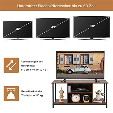 Costway Tv Schrank F R Fernseher Bis Zoll Tv Lowboard