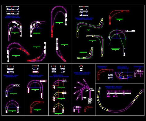 Cad Drawing Various Vehicle Turning Radius Circles