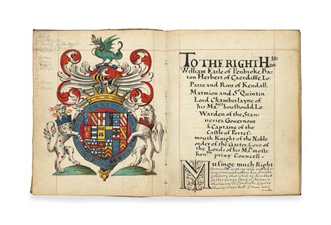 William Herbert 3rd Earl Of Pembroke 1580 1630 Manuscript Pedigree