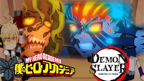 Pro Heroes And The Lov React To Upper Moons Demon Slayer Emi Hani