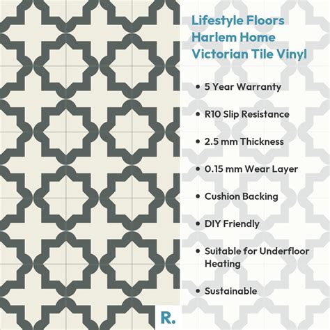 Lifestyle Harlem Home Victorian Tile Vinyl Special Offer