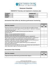 Bsbmgt Assessor Checklist Task Docx Assessor Checklist