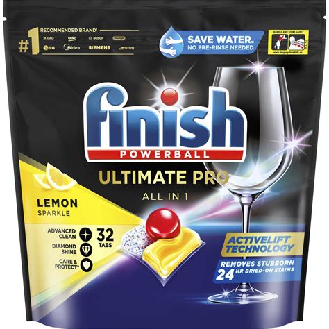 Finish Ultimate Pro Lemon Sparkle Dishwasher Tablets 32 Pack Woolworths