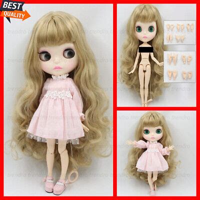 Blythe Doll Custom Nude BJD Factory Matte Face White Skin Golden Hair EBay