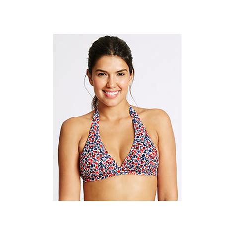 Floral Print Triangle Bikini Top Marks Spencer Marks Spencer