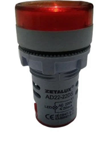 Plastic Round Head Shape Zetalux AD22 22DS LED Indicator Light 220v