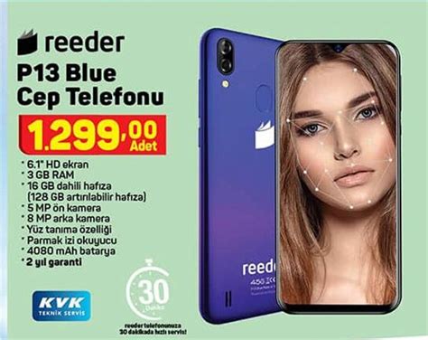 Reeder P13 Blue 16 GB Cep Telefonu İndirimde Market